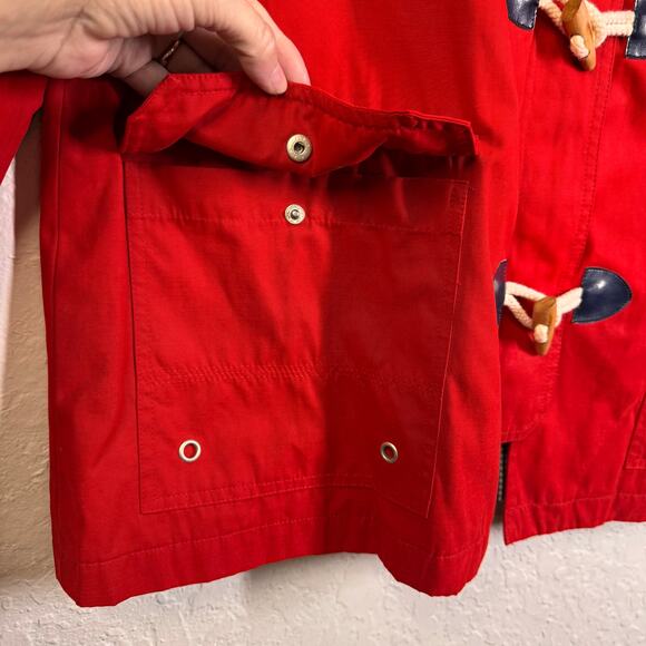 ALFRED DUNNER Coat Jacket 14 Nautical Barn Gingham Lining Toggle & Zip Closure - Picture 11 of 16